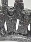 Vintage Brutalist Cast Metal Hannukah Menorah by Ellen Lord Judaica — photo 6