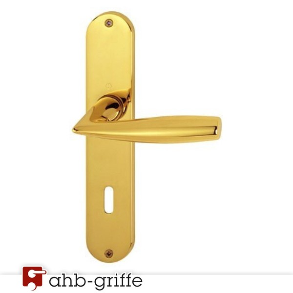 Hoppe TüRgriff Vitoria Langschild Messing Poliert Resista® Bb TüRdrüCker-image