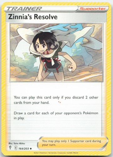Zinnia's Resolve 164/203 Uncommon Evolving Skies Pokemon Lightly Played