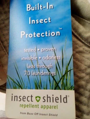 Insect Shield Slogger Beige Buzz Off Bucket Hat 1 Size New With Tag's Free Ship - Picture 7 of 11