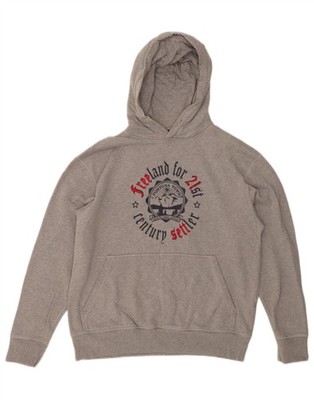 Dockers Herren Khakis Graphic Hoodie Pullover UK 38/40 mittelgrau Baumwolle CU10