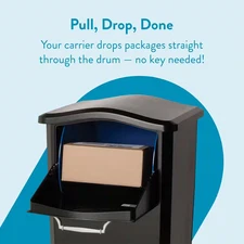 Elephantrunk Black, Extra Large, Aluminum, Locking, Parcel Drop