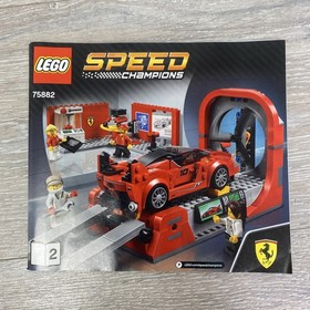 LEGO Speed Champions Ferrari FXX K & Development Center 75882 Manuals 1 & 2 ONLY