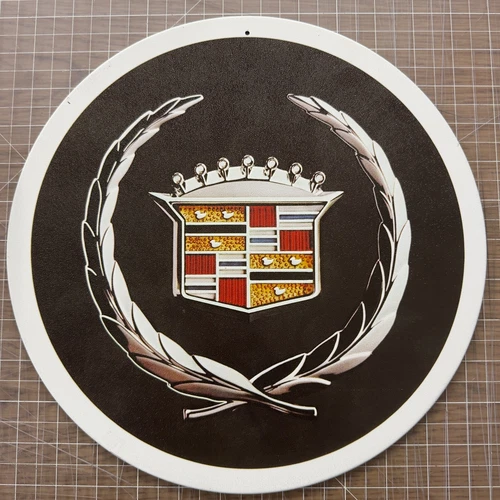 Vintage Replica Tin Metal Sign Cadillac Logo emblem badge GM chevy cadilac car
