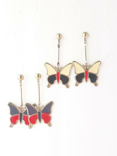 vintage 90s earrings red - Gem