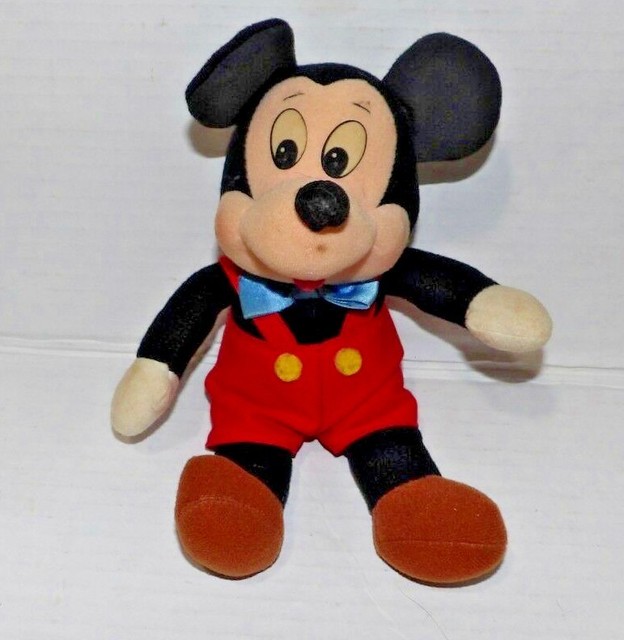 Vtg Mickey Mouse wind up animated plush music box moved stuffed head eBay