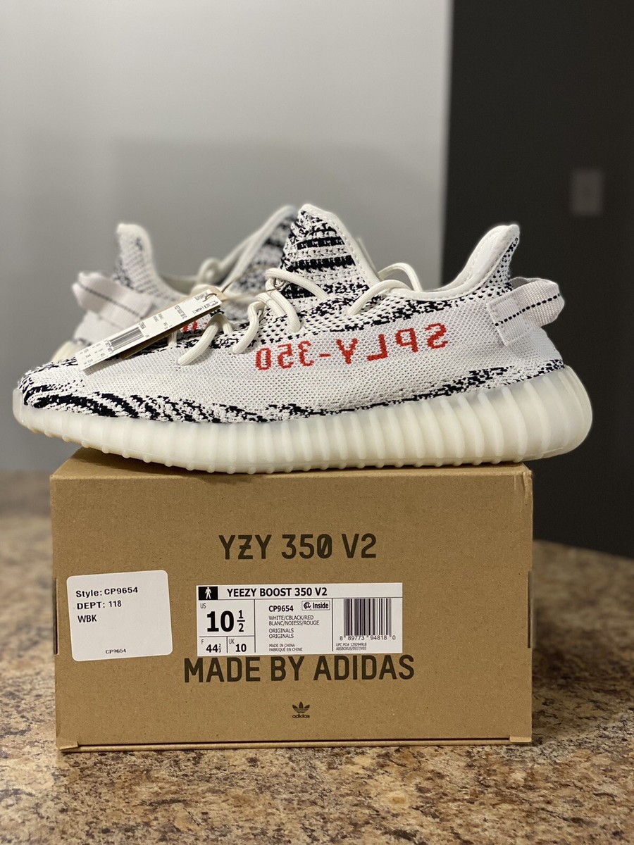 Adidas Yeezy Boost 350 V2 Zebra CP9654 (Size 10.5 Men's) New Adidas Yeezy Boost 350 V2 Zebra CP9654 (Size 10.5 Men's) New