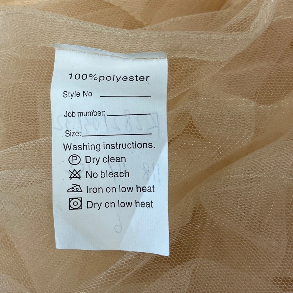 Sara Gariel Women Maternity Nude Ruffled Tulle Bridal Cape With Train One Size - Image 4 of 4