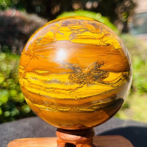 Sfera cristallo quarzo sfera occhio di tigre naturale 840 g gemma decorazione curativa - Foto 2 di 14