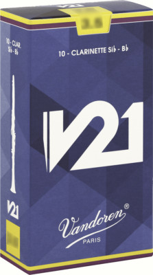 Klarinettenblatt Sib / BB Vandoren V21 Alle Stärken - Packung 10 Rohrblatt