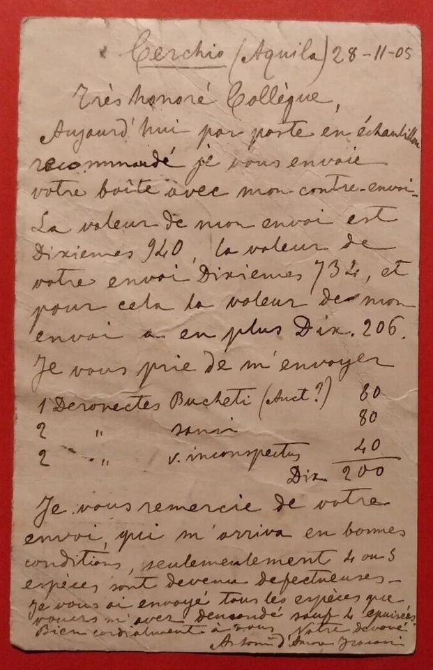 Postcard Whole Postal 10 C. Circle Eagle - Fontainebleau 1905 ( C 47 ) - Image 2 of 2