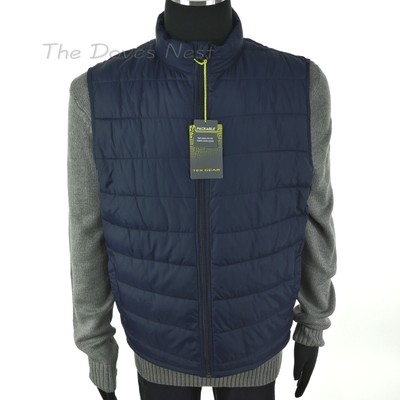navy blue winter vest