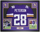 Adrian Peterson Autographed & Framed Purple Vikings Jersey Auto Beckett Cert