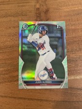 Juan Alonso 2023 1st Bowman Chrome Lunar Glow Refractor Rookie RC NRMT+ Dodgers