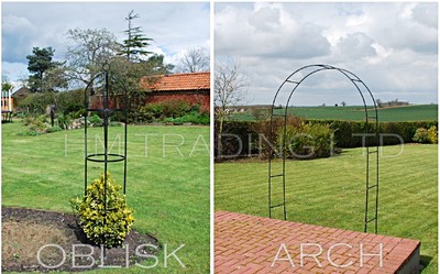 Arco de jardín de metal/Obelisco enrejado para planta trepadora Rosas