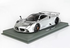 Pagani Imola Matt Silver with Display Case in 1:18 scale by BBR
