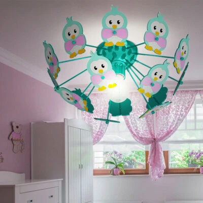 EGLO Jungen Decken Beleuchtung Kinder Baby Leuchte Schlaf Zimmer Eulen Lampe bunt