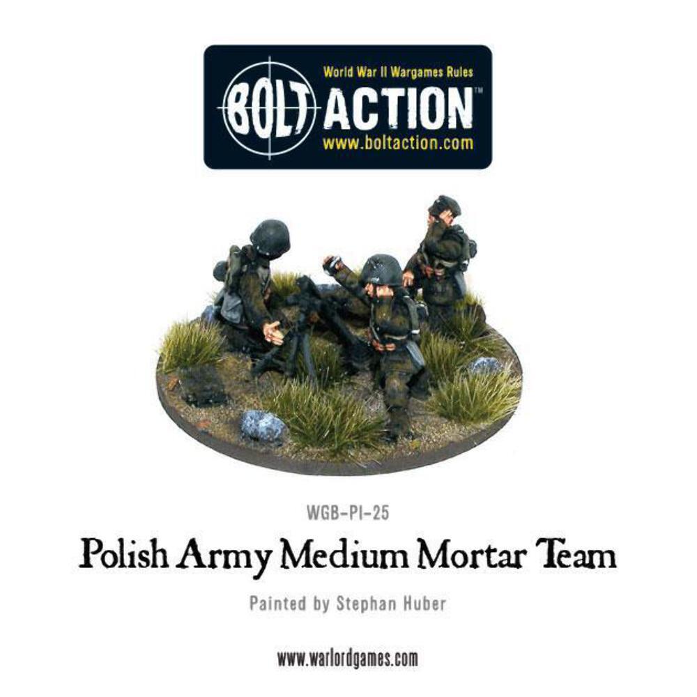 Bolt Action - Polish Army medium mortar team - Warlord Games