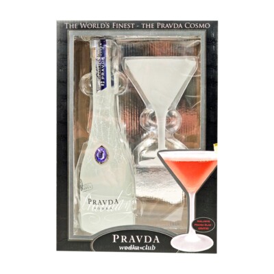 Vodka Pravda 0,35 Liter 40% vol. Geschenkverpackung inkl. Glas!