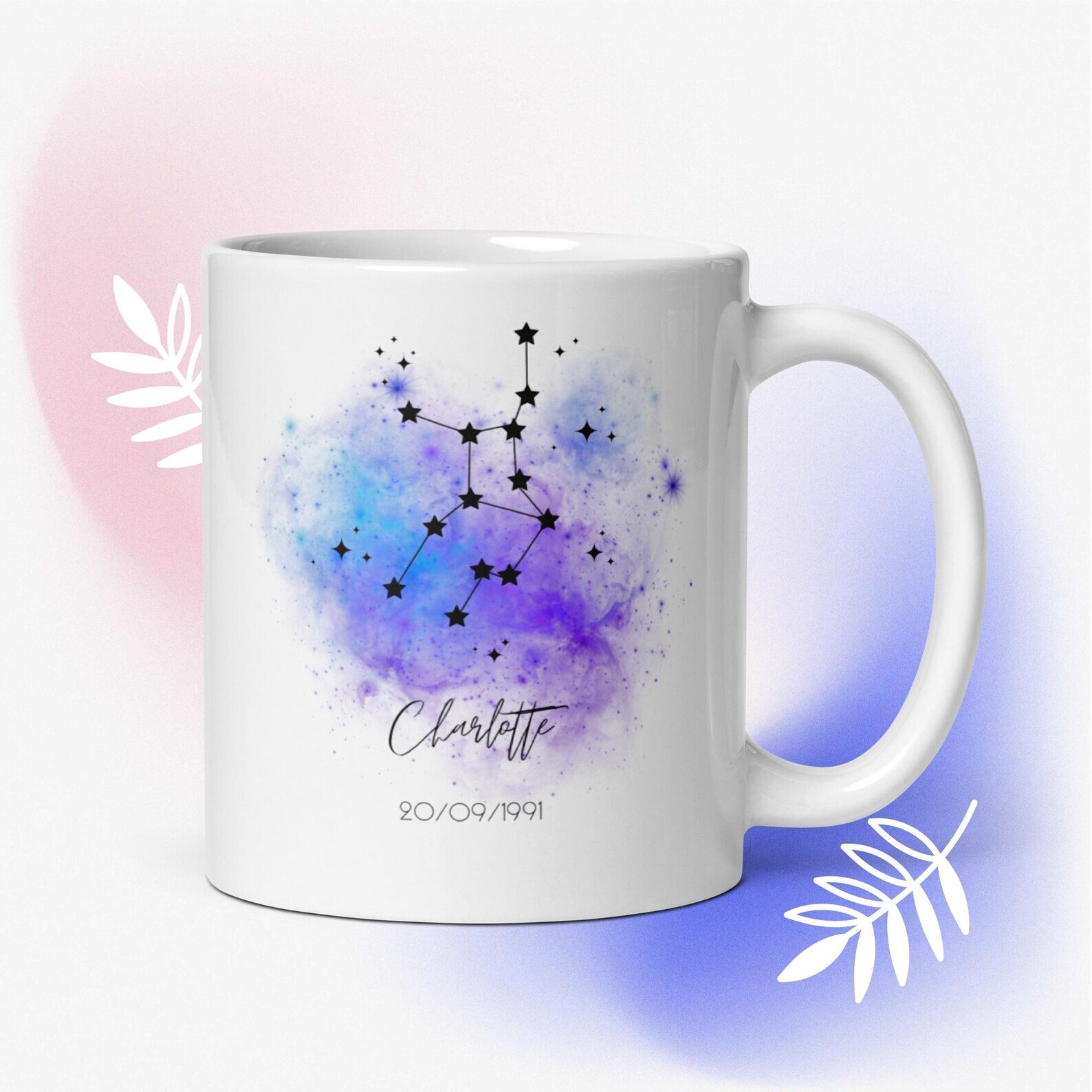 Custom Virgo Zodiac Constellation Mug - Personalized Gift Idea  