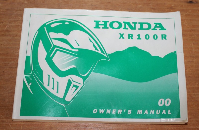 Original 1999 Honda XR100R OEM Owners Manual 00