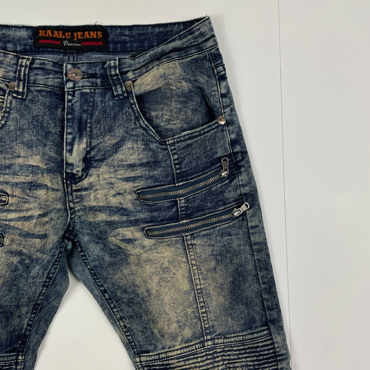 Kaalu Jeans Men's Size 31 x 29 Acid Wash Distressed Stretch Kaalu Jeans Men's Size 31 x 29 Acid Wash Distressed Stretch