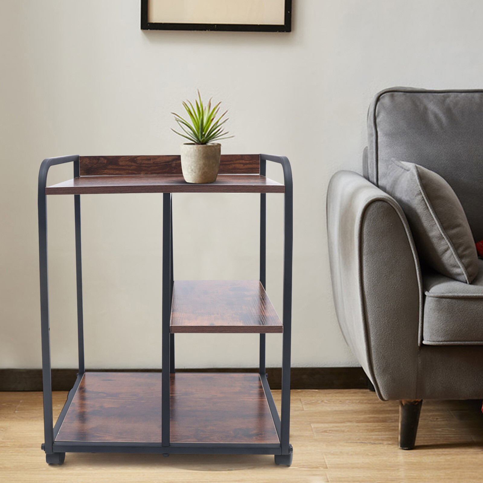 Printer Stand with Storage Rolling Printer Table Mobile Desk Machine Cart 3-Tier-image