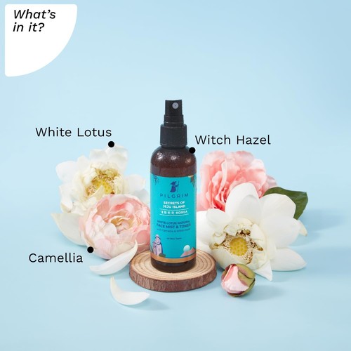 Pilgrim Korean Beauty White Lotus Refreshing Face Mist & Toner | 100 ml - Picture 5 of 5