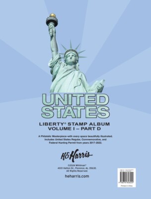 Stamp Album PAGES US Liberty 1 Vol I Part D 2017 - 2022 New By HE Harris