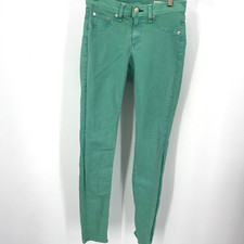 Rag Bone Skinny Legging Jean Womens 26 Mint Green Mid Rise Zipper Quiet Luxury
