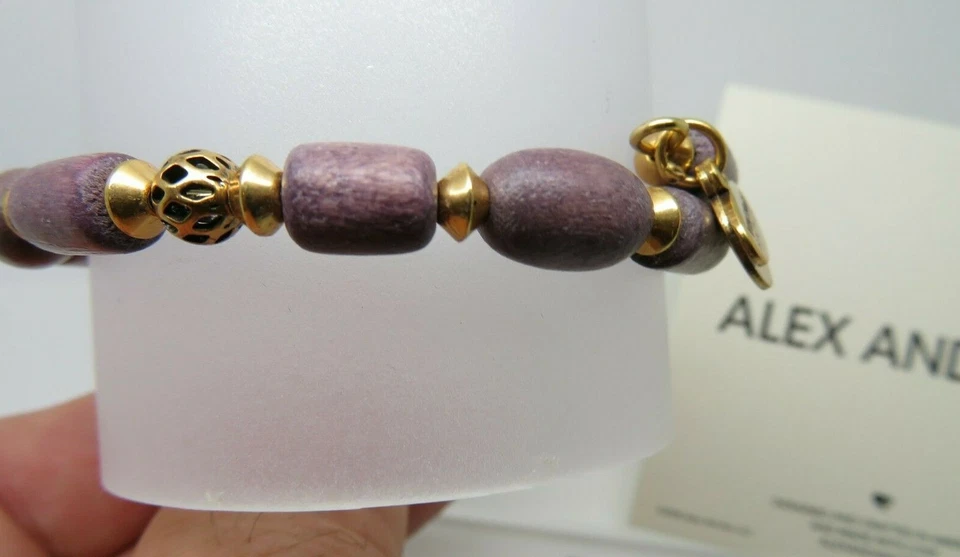 Alex and Ani Woodland Hush Envoltura Madera de Ébano Cuentas Pulsera Envoltura Nueva - Sin etiqueta Foto 3 de 3