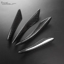 4x Auto Real Carbon Fiber Front Bumper Lip Diffuser Splitter Canard Protector