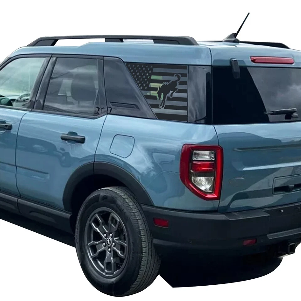 2pcs American Flag Rear Side Window Decals for Ford Bronco Sport 2021-2025 - Изображение 2 из 4