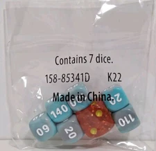 1 Pokemon TCG Scarlet & Violet Game Dice 7 Die Pack #158 85341D