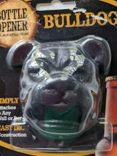 New Black Cast Iron Wall Bar Mount Bull Dog Beer Soda Bottle Opener, 