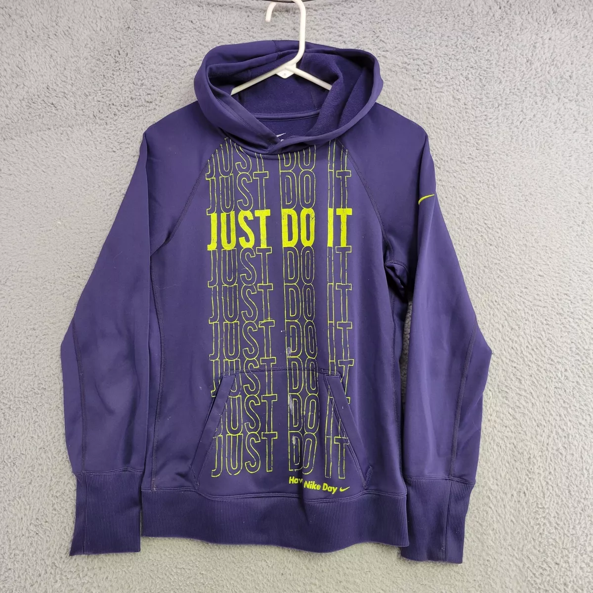 Nike Hoodie Womens M Medium Dark Purple Pullover Therma Fit