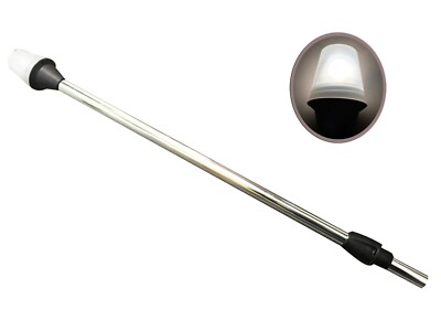 MARINE BOAT NAVIGATION ALL-ROUND STERN LIGHT 24'' PLUG IN ALUMINUM POLE WHITE