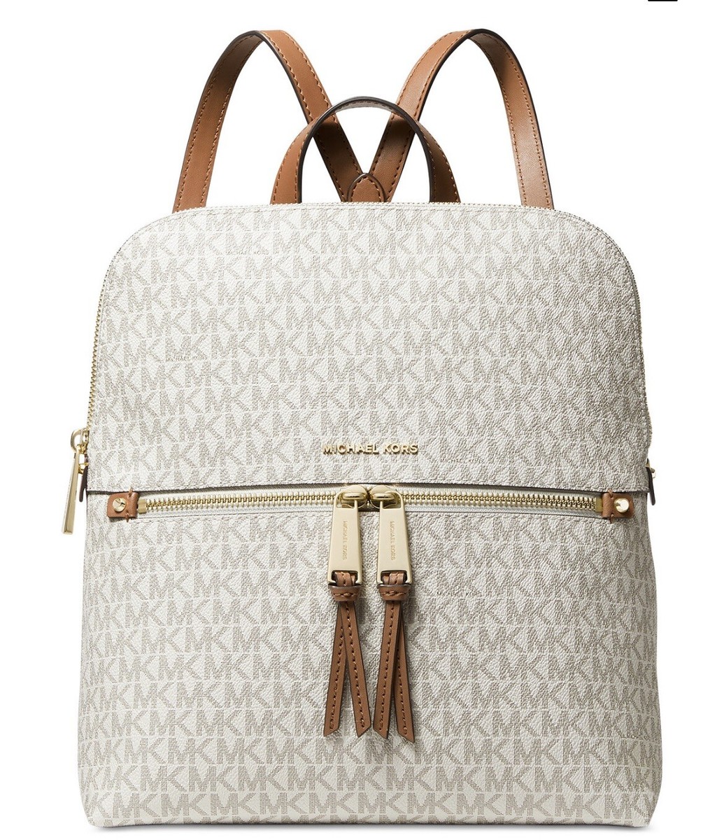 MICHAEL KORS MK Rhea Zip Medium Slim Backpack ? Logo  display picture 1