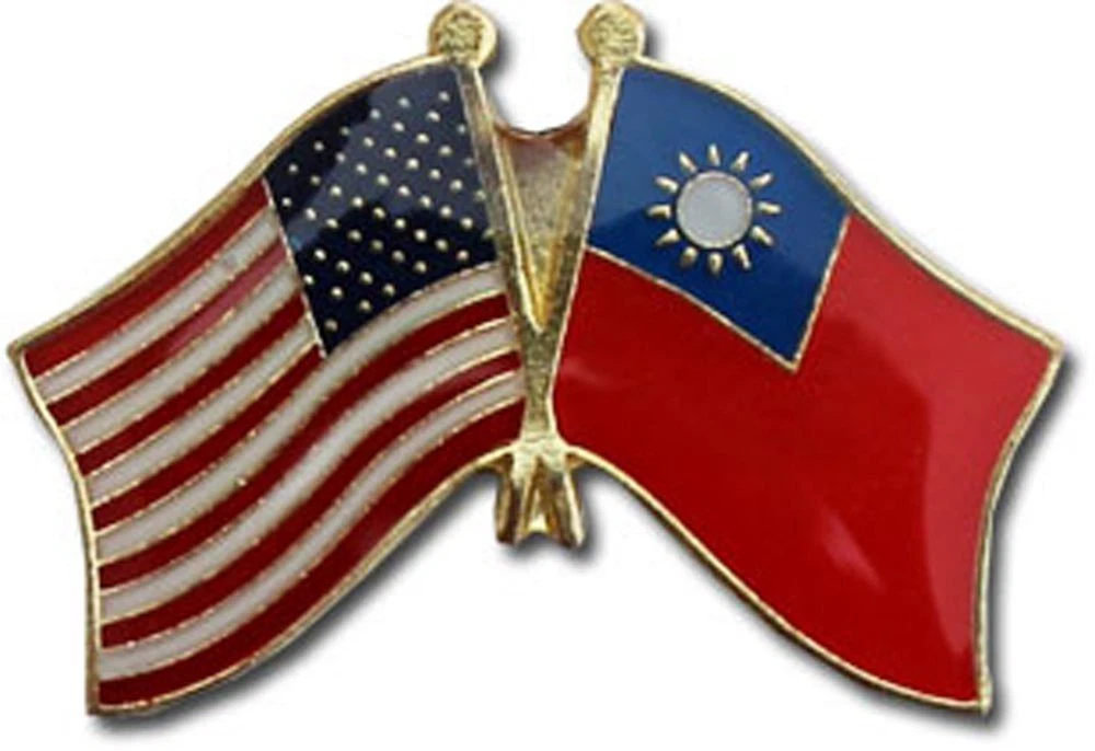 Wholesale Pack of 12 USA American Taiwan Friendship Flag Hat Cap lapel Pin