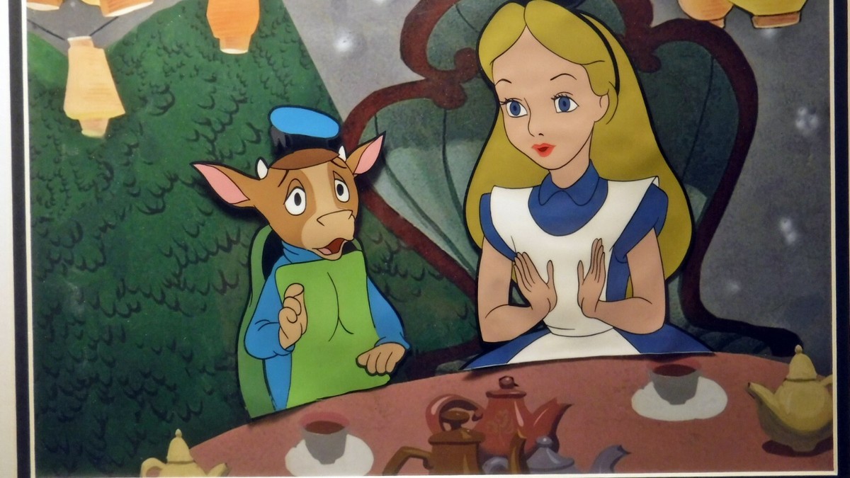 🧡 Alice in Wonderland Disney production cel Art Corner Mock 🧡 Alice in Wonderland Disney production cel Art Corner Mock