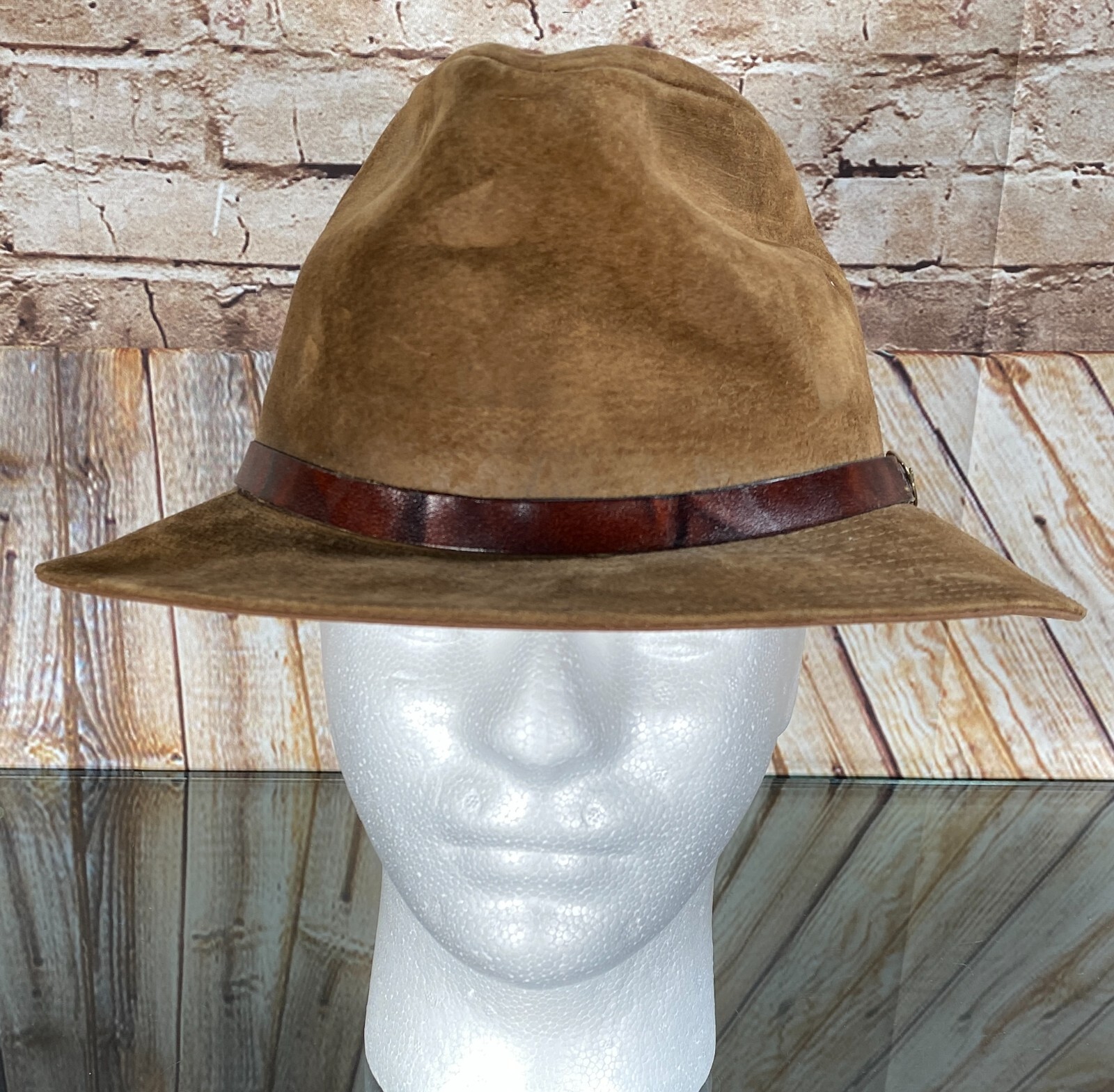 Stetson Vintage Genuine Suede Leather Hat Fedora Me… Gem