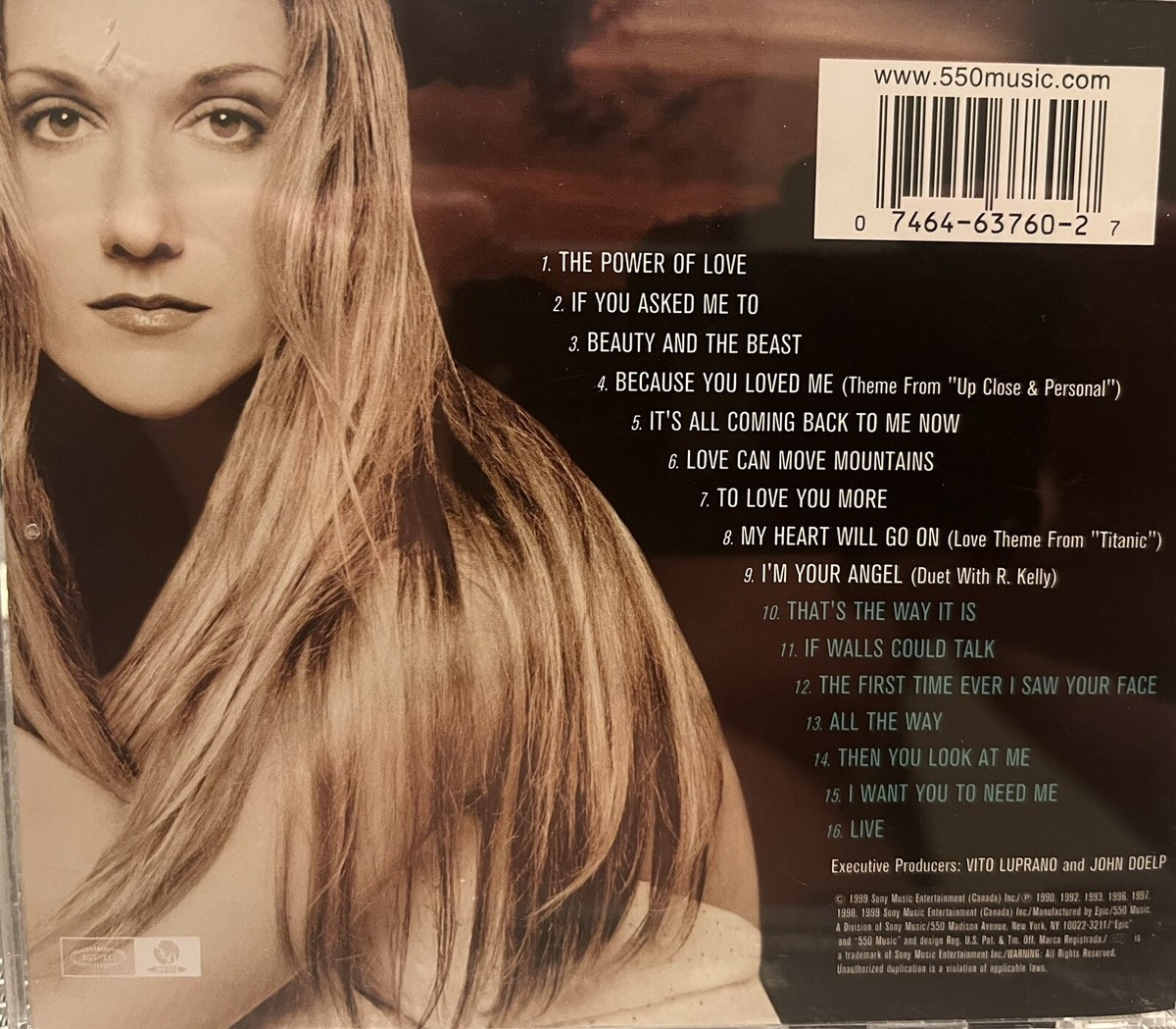 All the Way: A Decade of Song by Céline Dion (CD, Nov-1999, Epic