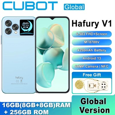 Cubot Hafury V1 4G LTE Android 13 Smartphone NFC Mobile Dual Screen GPS Global
