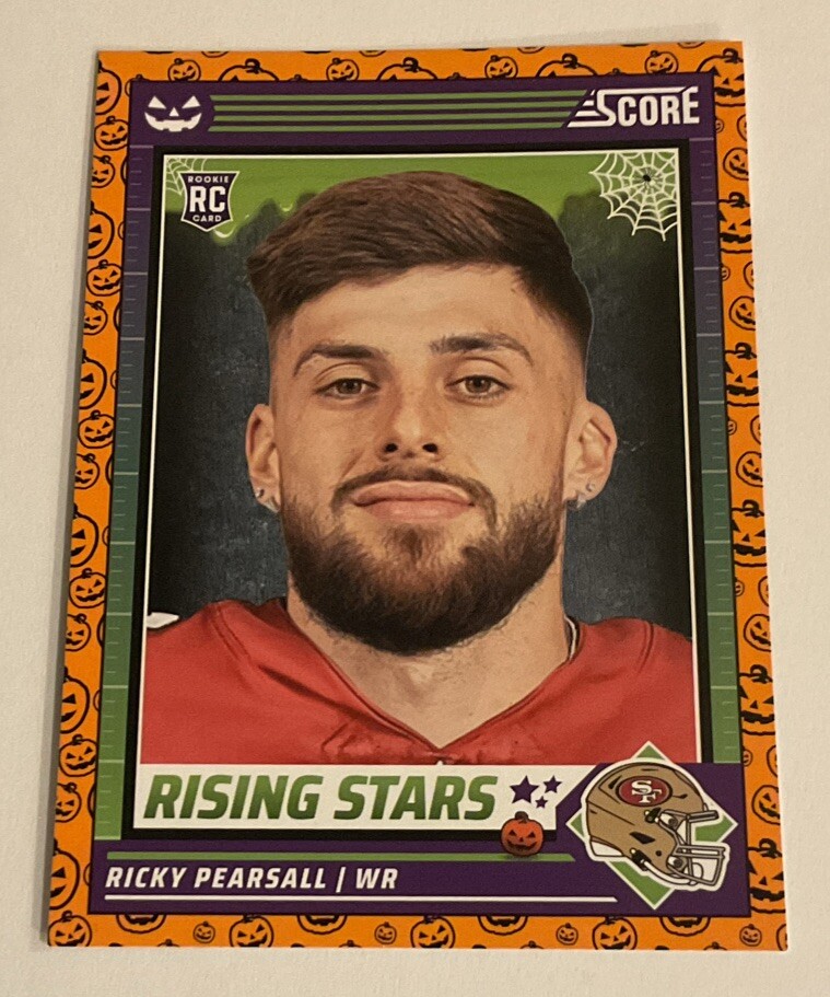 2024 Panini Score-A-Treat - Rising Stars Orange Pumpkins #42 Ricky Pearsall (RC)