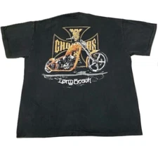 Vintage West Coast Choppers Men XL Black Biker Tee Y2K Jesse James Shirt REPRINT