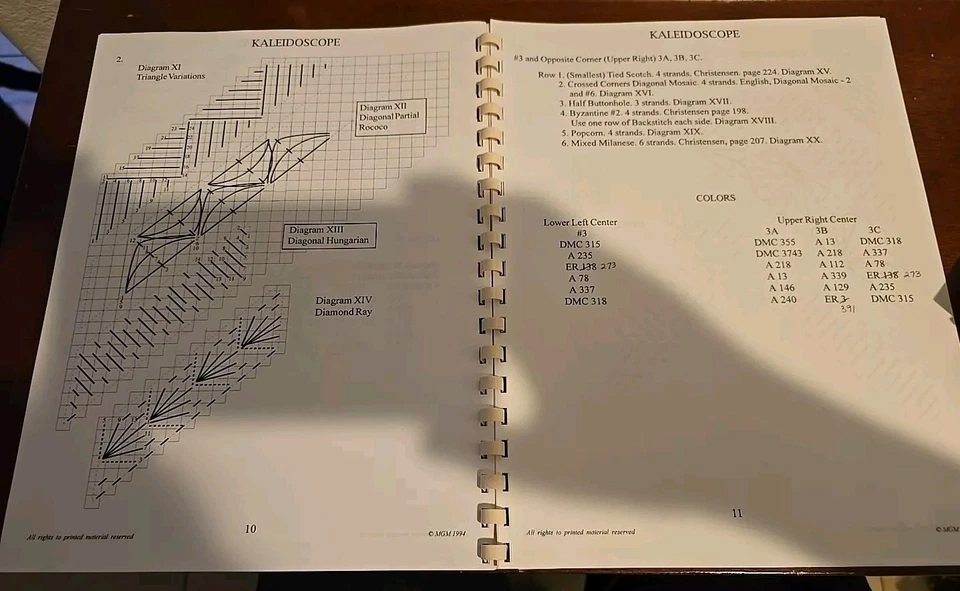 KALEIDOSCOPE Cross Stitch Needlepoint Genny Morrow Designs Pattern Booklet - Image 4 of 4
