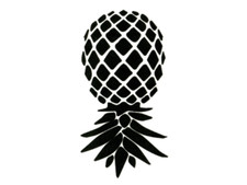 UPSIDE DOWN PINEAPPLE Swingers Temporary Tattoo - Pineapple Tattoo - 3.75" x 2"
