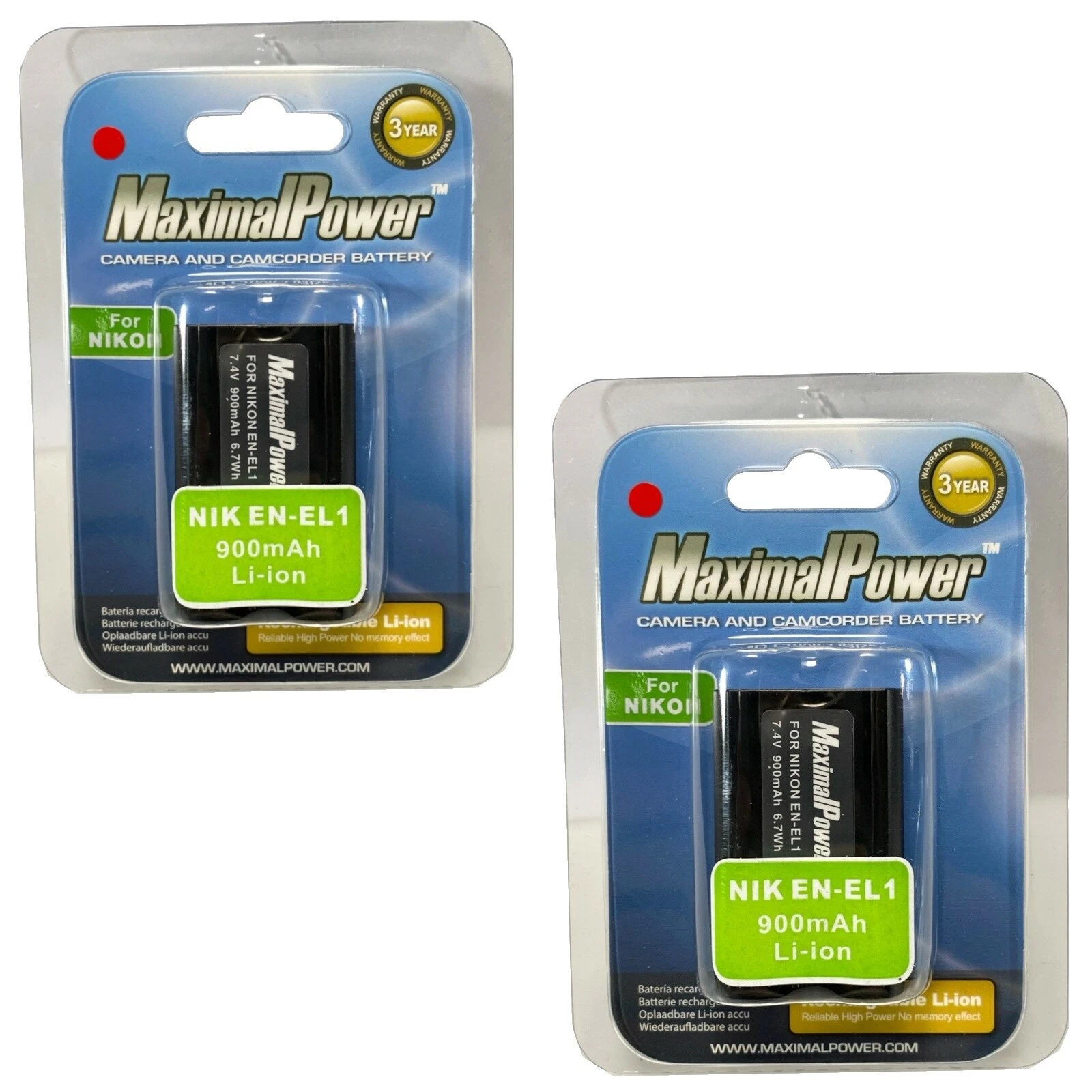 Baterías De Cámaras para 500-999 mAh Nikon COOLPIX