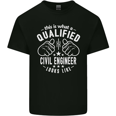 Ein qualifizierter Bauingenieur sieht aus wie leichtes Herren-T-Shirt aus Baumwolle