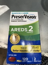 Preservision AREDS 2 Mineral + Vitamin Supplement - 120 softgels 10/25+